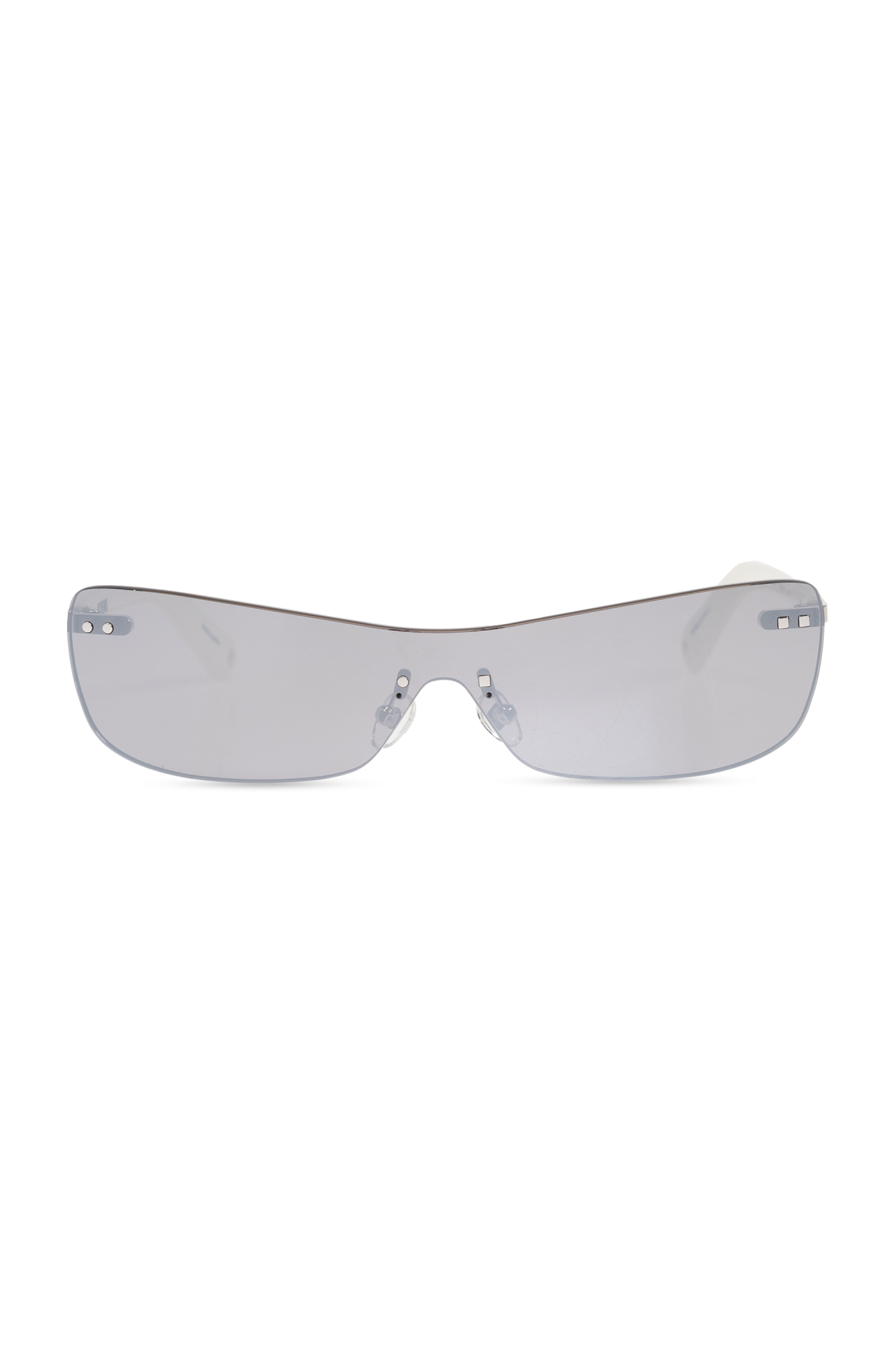 【JACQUEMUS】Miranda Sunglasses - Unisex ホワイト JACQUEMUS Mirada Sunglasses in White & Silver Mirror | FWRD
